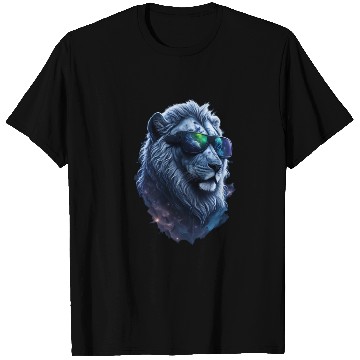 Discover Silver Lion in Space: The Coolest Cat with Shades T Shirts