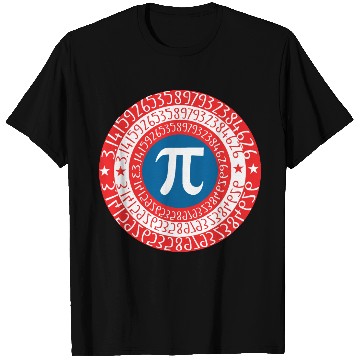 Discover Captain Pi Superhero Shield T Shirts