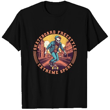 Discover Skull Skeleton Skateboard Skater Gift Idea T Shirts