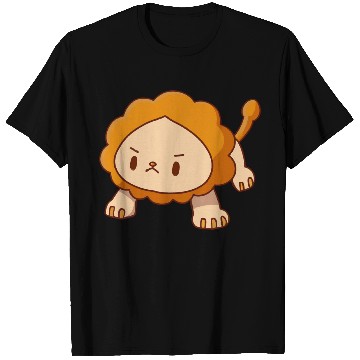 Discover lion pushups kawaii pissed angry without a mat T Shirts