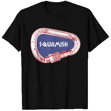 Discover Squamish Rock Climbing Carabiner T Shirts