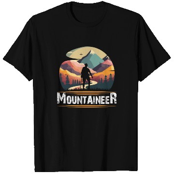 Discover Mountaineer Mountains climbing Hiker Wanderlust T Shirts