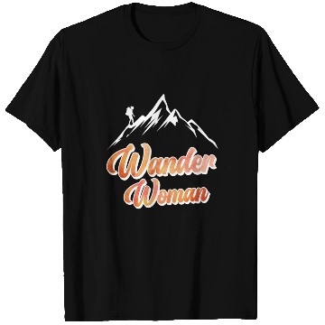 Discover Wanderwoman Hiker Mountaineer Wanderlust T Shirts