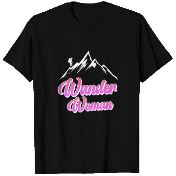 Discover Wanderwoman Hiker Mountaineer Wanderlust T Shirts