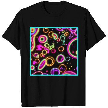 Discover Colorful Circle Neon Patterns Art Design T Shirts