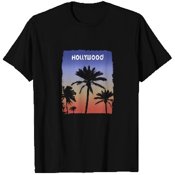 Discover Hollywood California Sunset Vacation Souvenir T Shirts