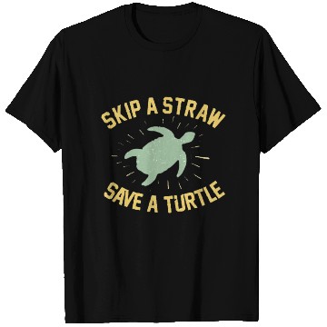 Discover Skip a Straw Save a Turtle T Shirts