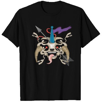 Discover Evil alien skull with a tongue T Shirts