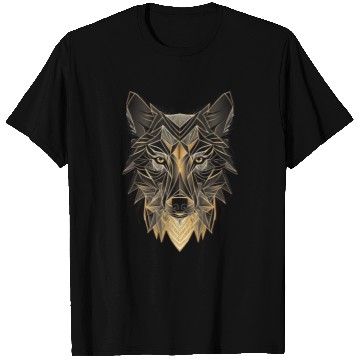 Discover Geometric wolf head T Shirts