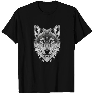 Discover Geometric wolf head T Shirts