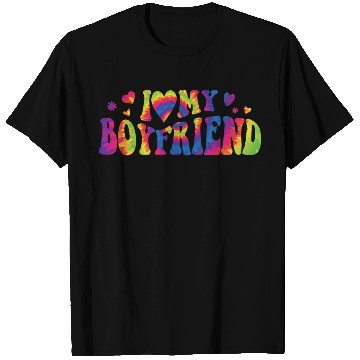 Discover I Love My Boyfriend Groovy Red Heart My Boyfriend T Shirts