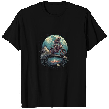 Discover Dirt Bike Moon Motocross Motorcycle Riding Biker T Shirts