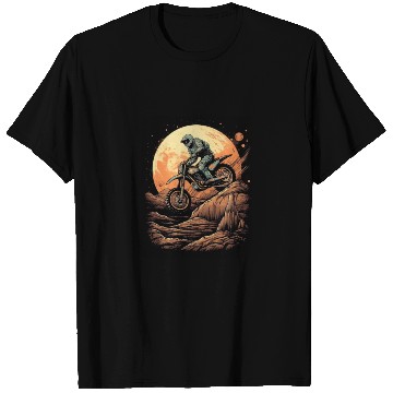 Discover Dirt Bike Moon Motocross Motorcycle Riding Biker T Shirts