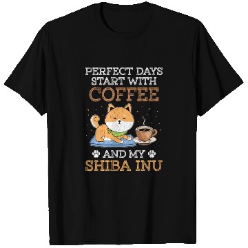 Discover Shiba Inu Dog Lover Puppy Breeder Coffee Drinker T Shirts