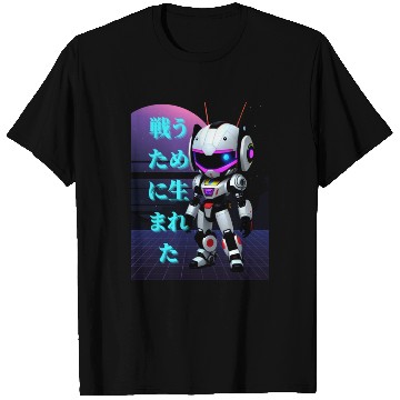 Discover Chibi Mecha: A Cute Cyberpunk Design 3 T Shirts