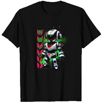 Discover Chibi Mecha: A Cute Cyberpunk Design 1 T Shirts