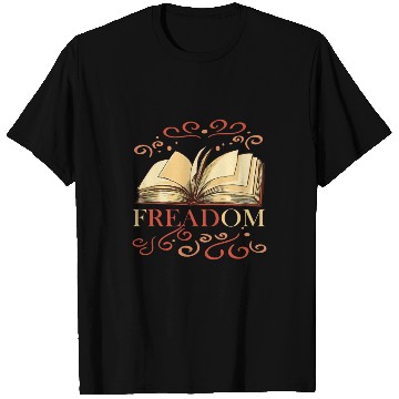Discover Freadom book lover book worm reading librarian T Shirts