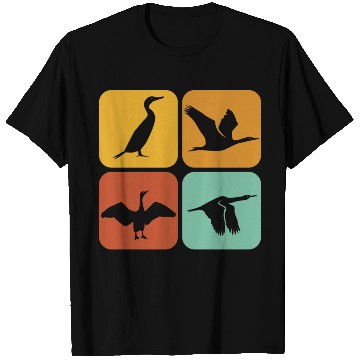 Discover Retro Cormorant Birds I Aesthetic I Cormorant Bird T Shirts