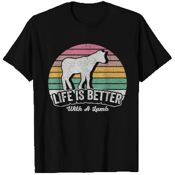 Discover Funny Lamb Vintage Retro Life Is Better With T Shirts
