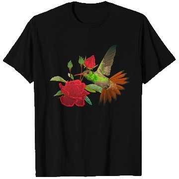 Discover Hummingbird With Flower T Shirts