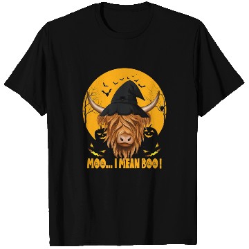 Discover Funny Halloween Farmer Ghost Cow Highland Cow T Shirts