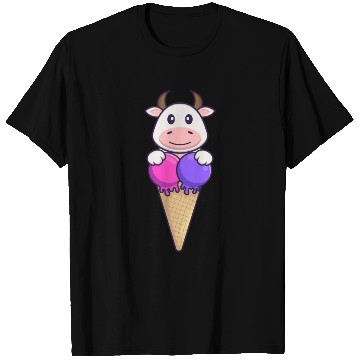 Discover Cute Cow With Sweet Ice Cream T Shirts