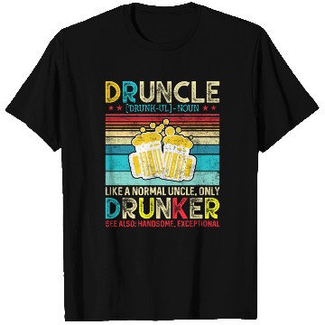 Discover Druncle Defintion Beer Lover Uncle Retro Vintage T Shirts