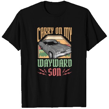 Discover Carry On My Wayward Son Supernatural T Shirts