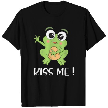 Discover Cartoon Kids Frog I Kiss Me Frog Motif 1 T Shirts