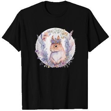 Discover Cute Squirrel Flower Crown Animal Lovers T Shirts