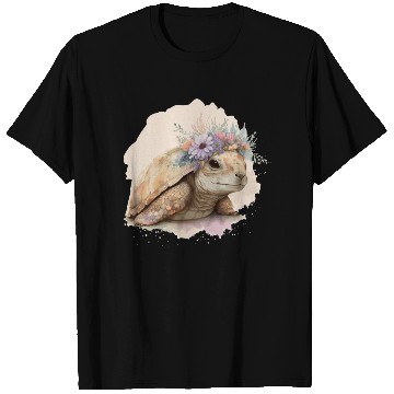 Discover Cute Watercolor Tortoise Turtle Flower Crown Anima T Shirts