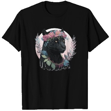 Discover Cute Black Watercolor Panther Flower Crown Boho Ae T Shirts