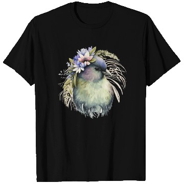Discover Cute Kiwi Bird Flower Crown Floral Exotic Birds T Shirts