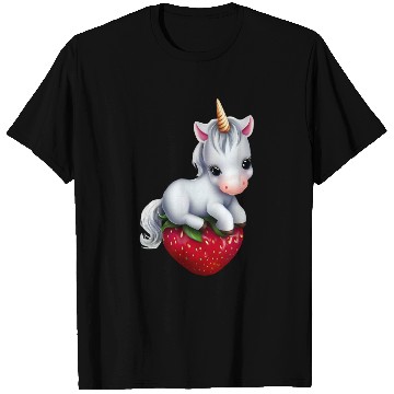Discover Unicorn on strawberry T Shirts