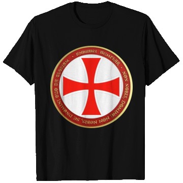 Discover Knights templar cross shield T Shirts