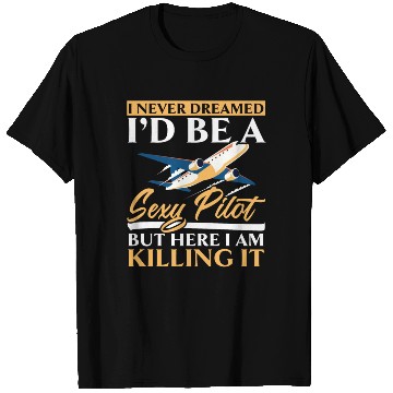Discover Airplane Plane Pilot Aviator Sky Flight Instructor T Shirts