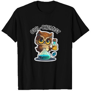 Discover Science Cute Chemistry Nerd Owl Chemist Animals Ge T Shirts