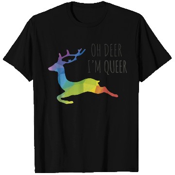 Discover Oh Deer I m Queer LGBTQ Pride Deer Dark T Shirts