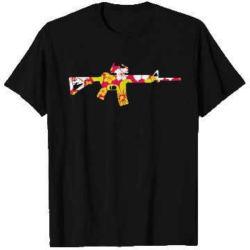 Discover Tropical Gun Lover Firearm Beach T Shirts