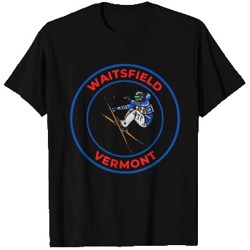 Discover Retro Cool Skiing in Waitsfield Vermont Souvenir T Shirts