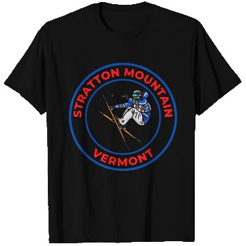 Discover Retro Skiing Stratton Mountain Vermont Souvenir T Shirts