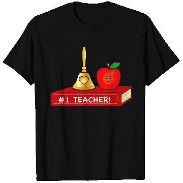 Discover Teacher Appreciation Cute Apple And Bell With Book T Shirts