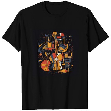 Discover Abstract music instruments T Shirts
