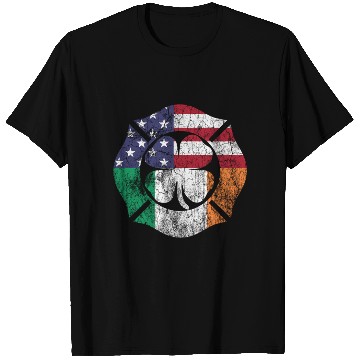 Discover St Patricks Day Firefighter Irish American Flag T Shirts