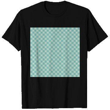 Discover Teal Geometric Floral Retro Pattern T Shirts