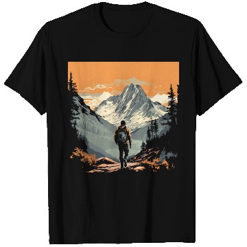 Discover Mountain Adventure Hiking T Shirts