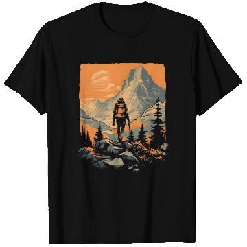 Discover Mountain Adventure Hiking T Shirts