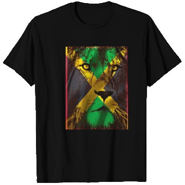 Discover Jamaica Flag with Lion T Shirts