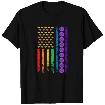 Discover American Sports Rainbow Flag LGBT Pride Month T Shirts