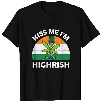 Discover St Patricks Day Kiss Me Im Highrish Marijuana T Shirts